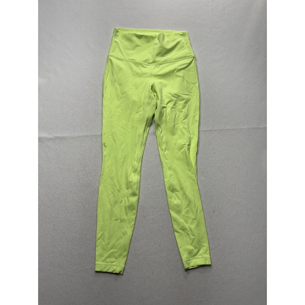 Lululemon Leggings Womens 8 Yellow High Rise Ankle Stretch Yoga Athletic Pants